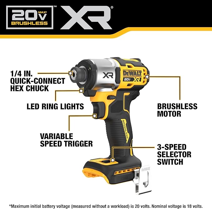 DEWALT 20V MAX XR Cordless Impact Driver