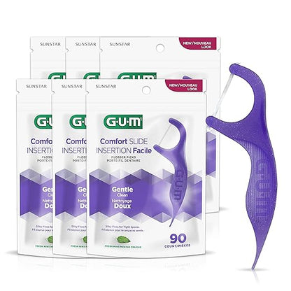 GUM Comfort Slide Flossers  6 bags