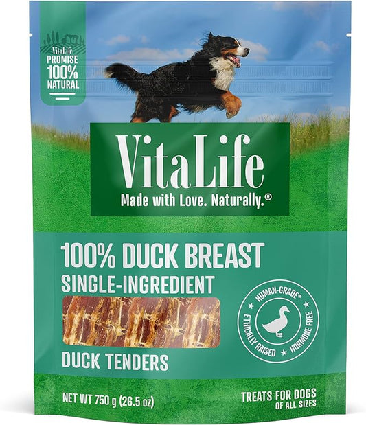 VitaLife 750 g Duck Tenders, All Natural Dog Treats