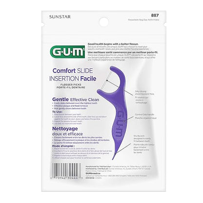 GUM Comfort Slide Flossers  6 bags