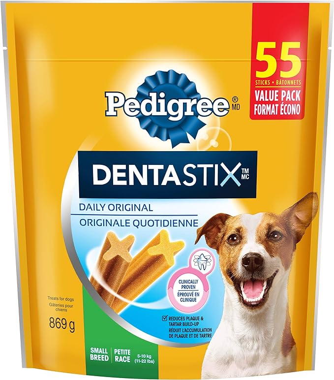 PEDIGREE DENTASTIX Oral Care Adult Dog Treats for Small Dogs - Original, 55 Sticks