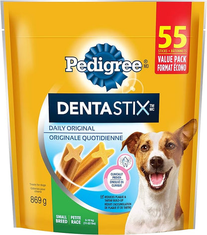 PEDIGREE DENTASTIX Oral Care Adult Dog Treats for Small Dogs - Original, 55 Sticks