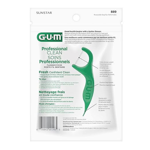 GUM Professional Clean Flossers Extra Strong Flosser Pick