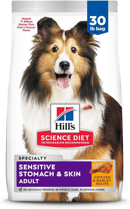 Hill's Science Diet Dry Dog Food, Adult, Sensitive Stomach & Skin, Chicken Recipe, 30 Lb Bag